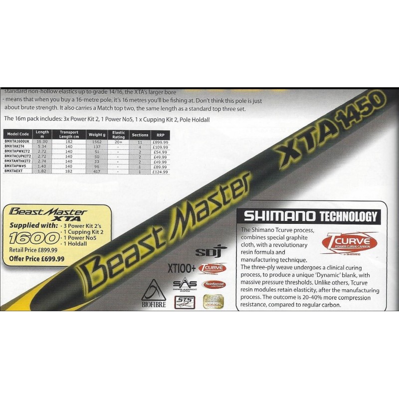 Shimano Speedmaster Shimano Beastmaster 16m Pole Shimano